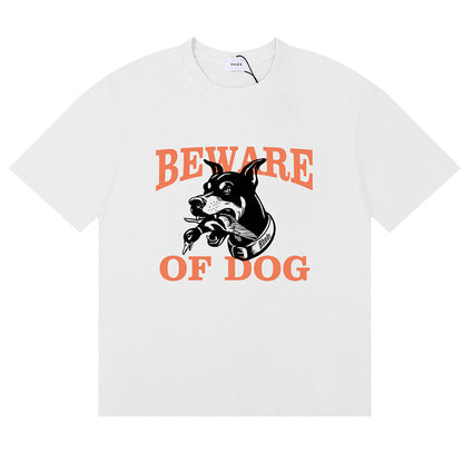 RHUDE Warning Logo Cotton Short-Sleeve T-Shirts RHUDE