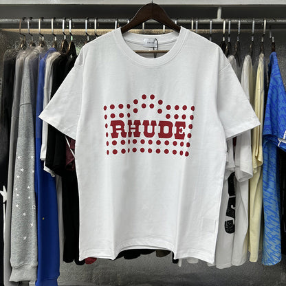 RHUDE FLOCKED BURNOUT T-Shirt RHUDE