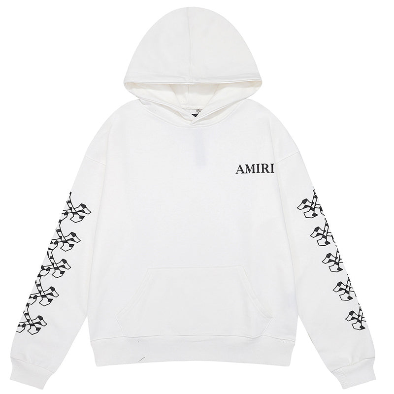 AMIRI Checkered Bones Cotton Hoodies AMIRI