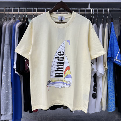 RHUDE Catamaran Champion Cotton T-Shrit RHUDE