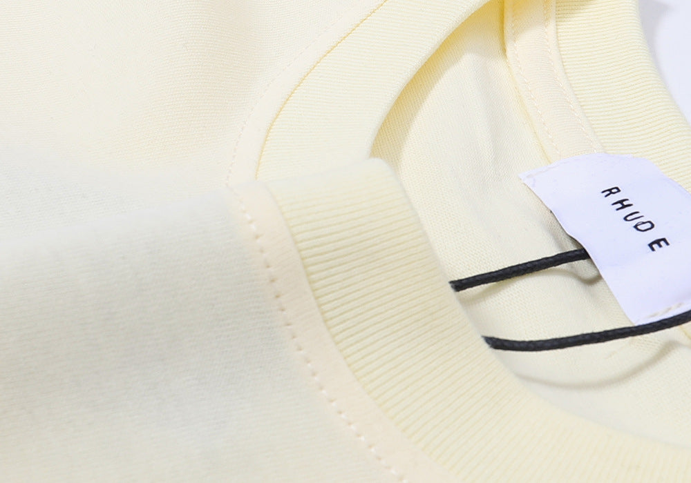 RHUDE Motorsports Track Letter Print T-Shirt RHUDE