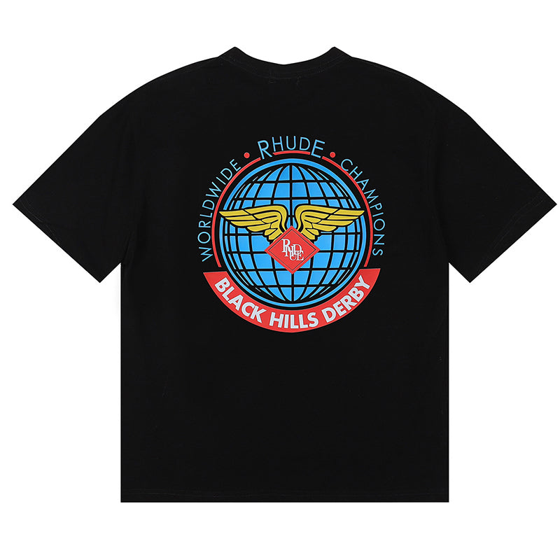 RHUDE Earth Wings Print T-Shirt RHUDE