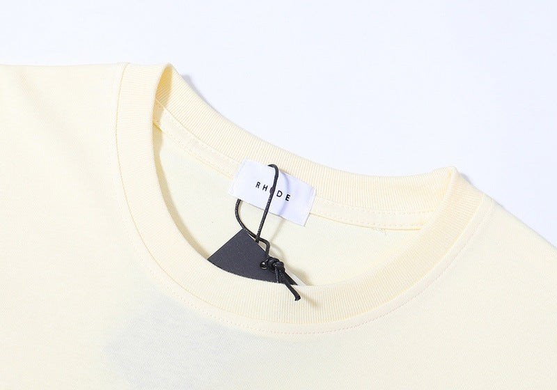 RHUDE micro-label wheat ear letter printing t-shirt RHUDE
