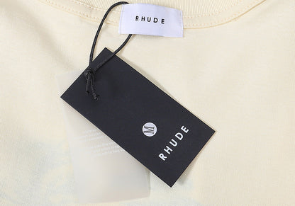 RHUDE Motorsports Track Letter Print T-Shirt RHUDE