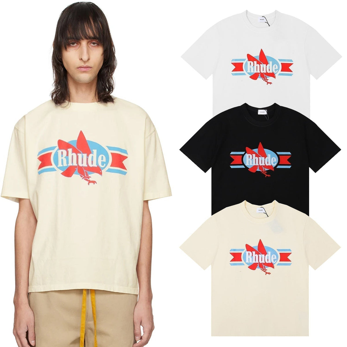 RHUDE Chevron Eagle cotton T-shirt RHUDE