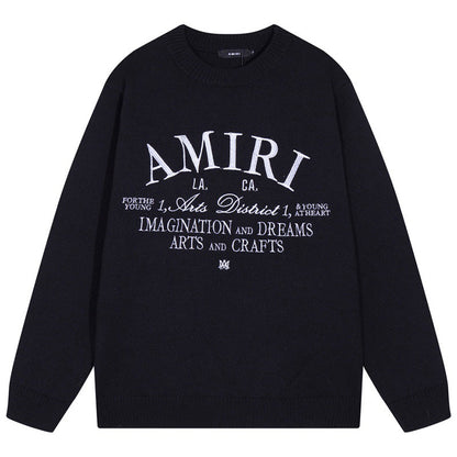 AMlRl Distressed Arts District Cotton  Sweaters AMIRI