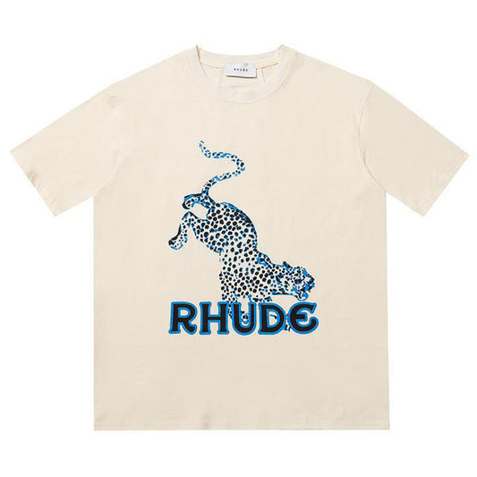 RHUDE T-Shirt Leopard apricot RHUDE