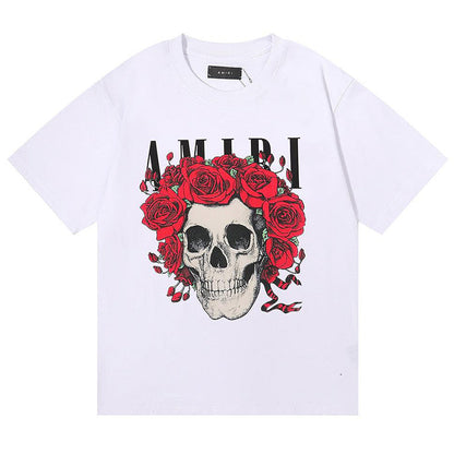 AMIRI rose skull print T-Shirts AMIRI