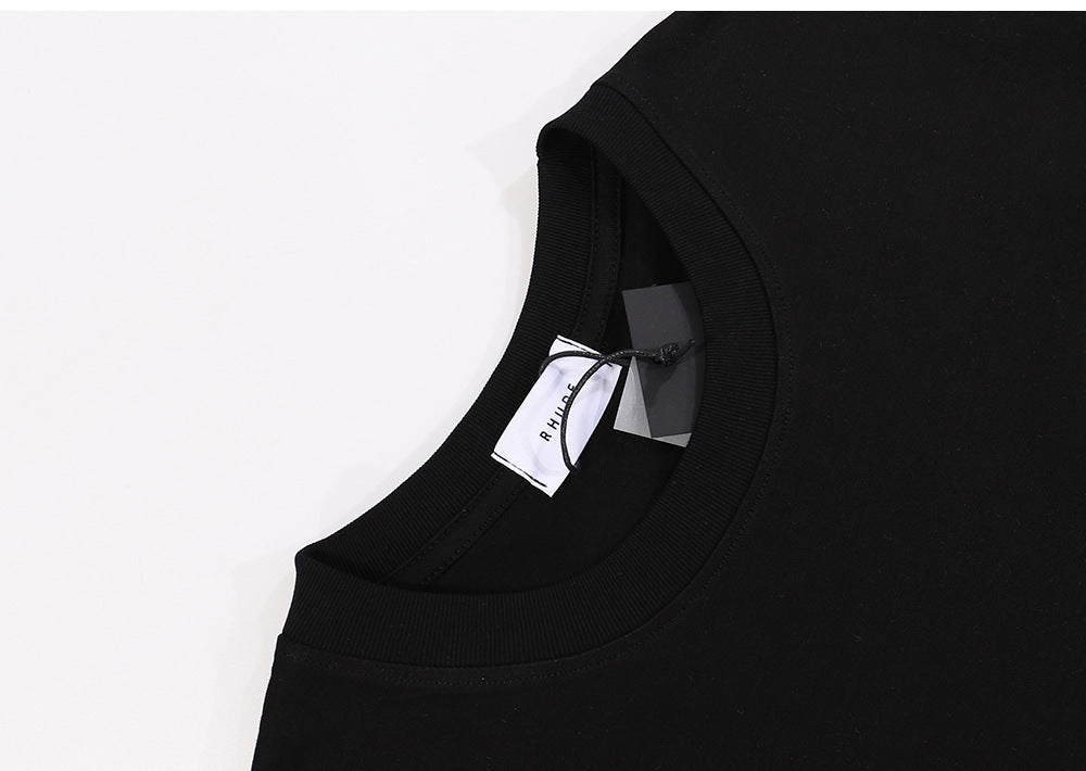 RHUDE Lettering Sunset Graphic T-Shirt Yellow RHUDE