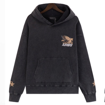 AMlRI Eagle Graphic-Print Cotton-Jersey Hoodies AMIRI