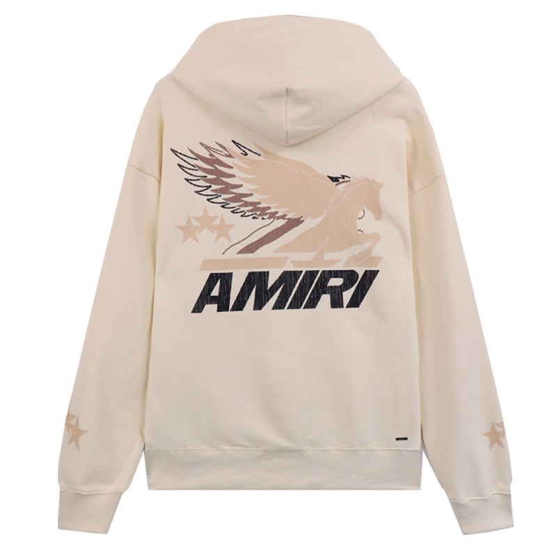 AMlRI Eagle Graphic-Print Cotton-Jersey Hoodies AMIRI