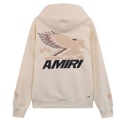 AMlRI Eagle Graphic-Print Cotton-Jersey Hoodies AMIRI