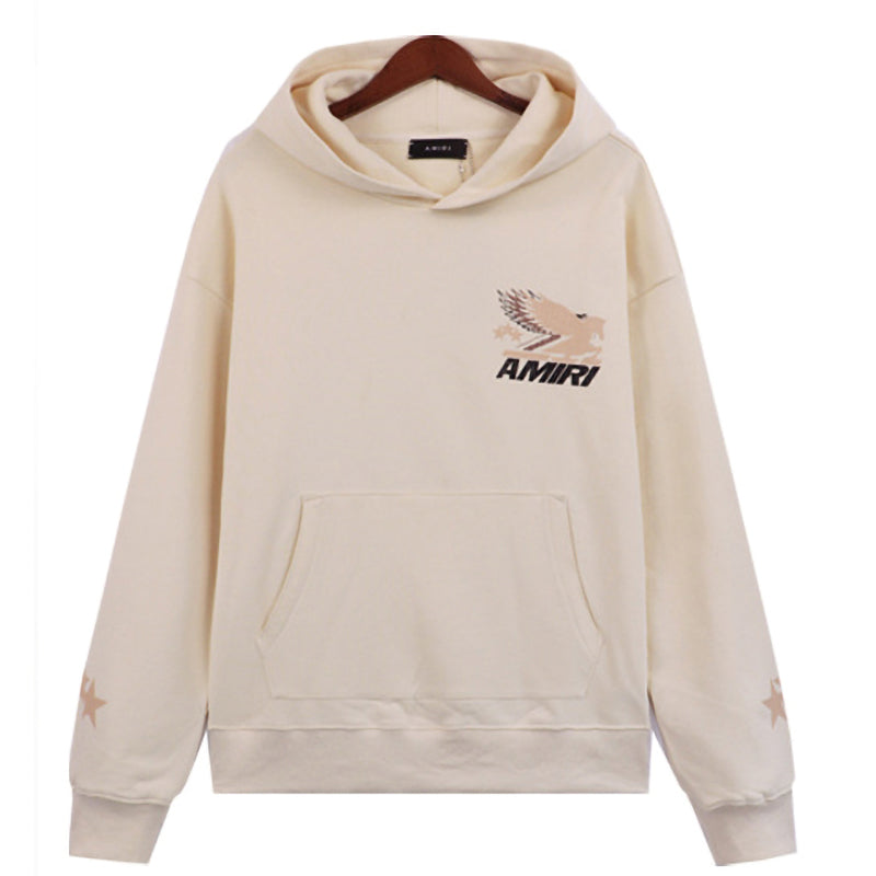 AMlRI Eagle Graphic-Print Cotton-Jersey Hoodies AMIRI