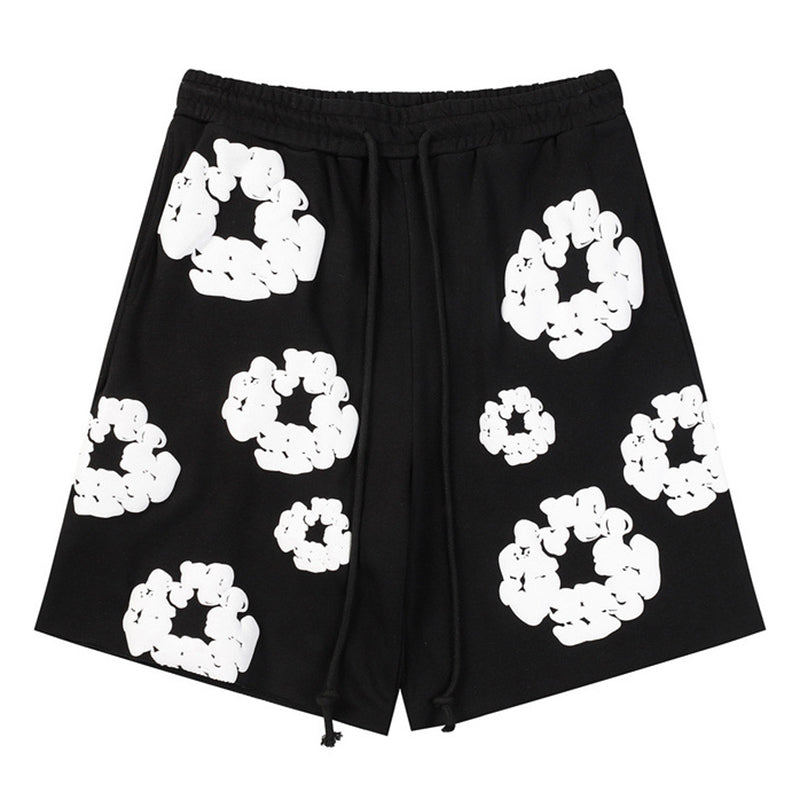 Denim Tears The Cotton Wreath Shorts Black DENIM TEARS