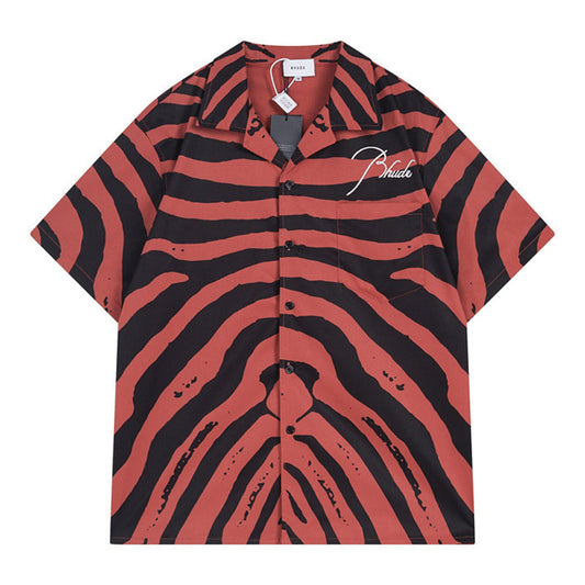 Rhude Zebra Silk Shirts RHUDE
