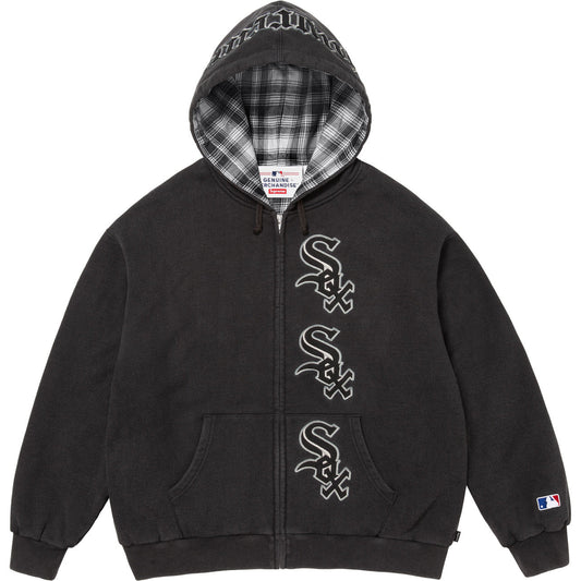Supreme x Chicago White Sox Zip Up Hooded Sweatshirt black