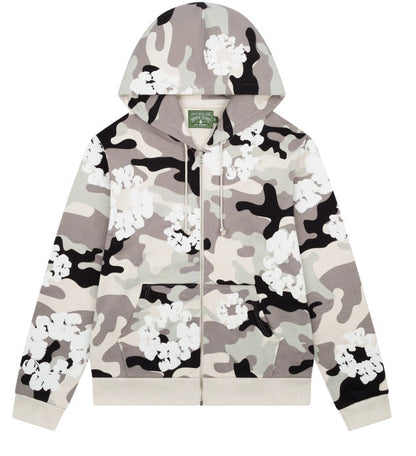 Denim Tears Cotton Wreath Camouflage Zipper Hoodie DENIM TEARS