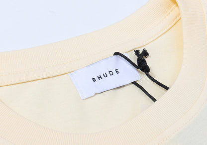 RHUDE Lettering Sunset Graphic T-Shirt Wine red RHUDE
