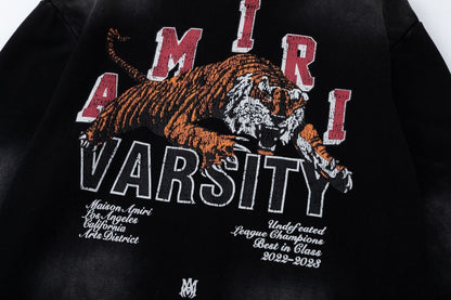 Amiri vintage tiger varsity hoodie Thickening AMIRI
