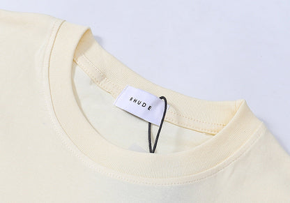 RHUDE Motorsports Track Letter Print T-Shirt RHUDE