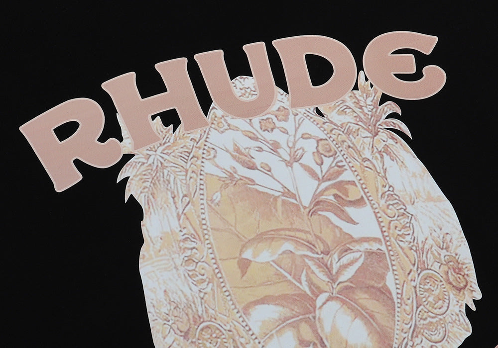 RHUDE letter wheat ear fruit print T-shirts RHUDE