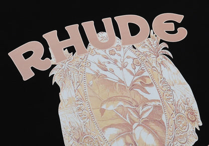 RHUDE letter wheat ear fruit print T-shirts RHUDE
