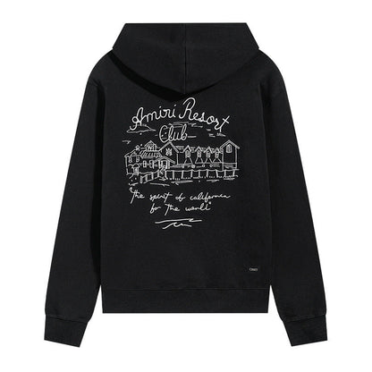 AMIRI Spirit Logo-Embroidered Cotton-Blend Jersey Hoodie AMIRI