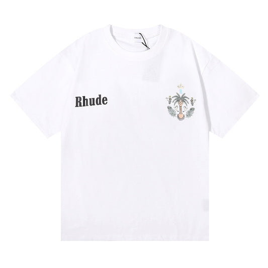 RHUDE island coconut tree print T-Shirts RHUDE