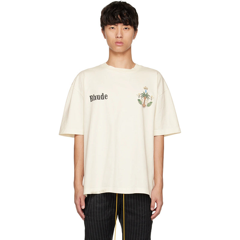 RHUDE island coconut tree print T-Shirts RHUDE