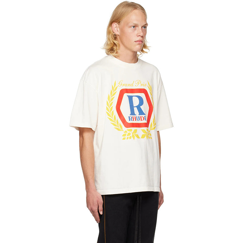 RHUDE micro-label wheat ear letter printing t-shirt RHUDE