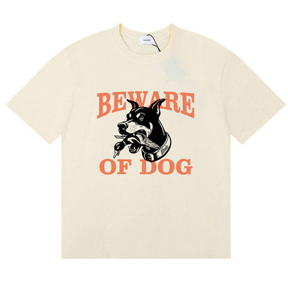 RHUDE Warning Logo Cotton Short-Sleeve T-Shirts RHUDE