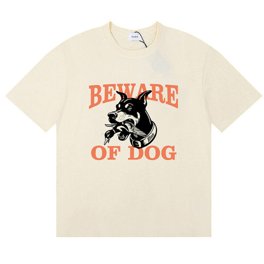 RHUDE Warning Logo Cotton Short-Sleeve T-Shirts RHUDE