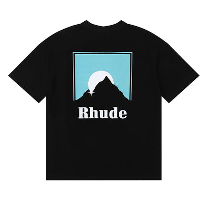 RHUDE Sunset Classic Letter Print T-Shirt RHUDE