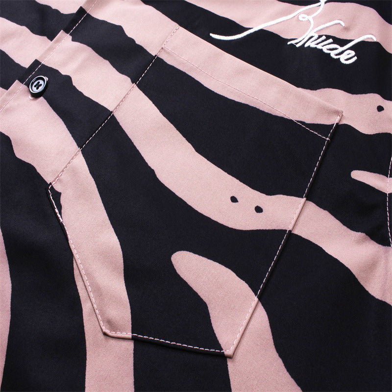 Rhude Zebra Silk Shirts RHUDE