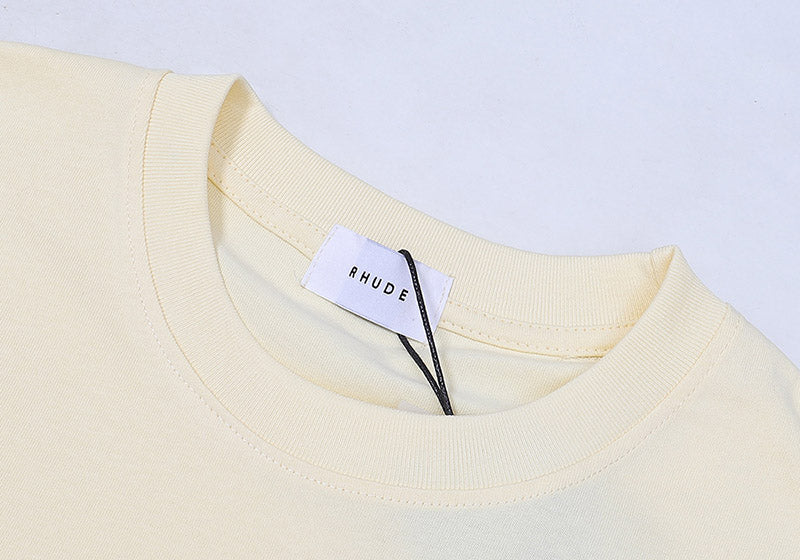 RHUDE Black dove lettering print T-Shirts RHUDE