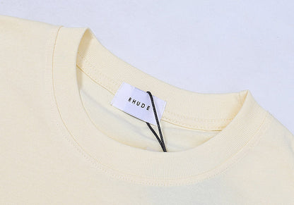 RHUDE Black dove lettering print T-Shirts RHUDE