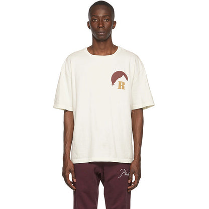 RHUDE Lettering Sunset Graphic T-Shirt Wine red RHUDE