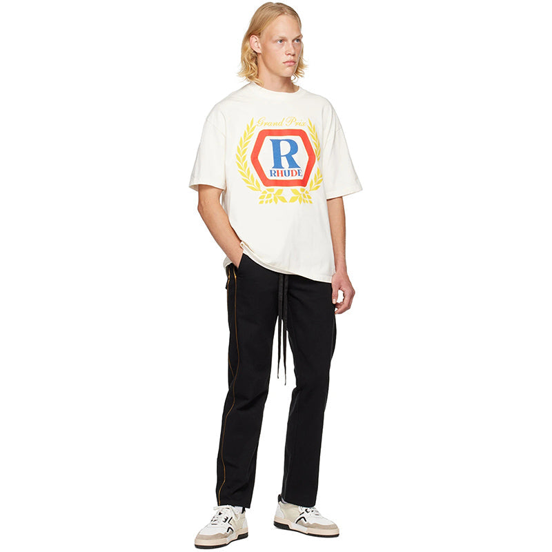RHUDE micro-label wheat ear letter printing t-shirt RHUDE