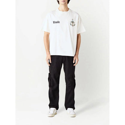 RHUDE island coconut tree print T-Shirts RHUDE
