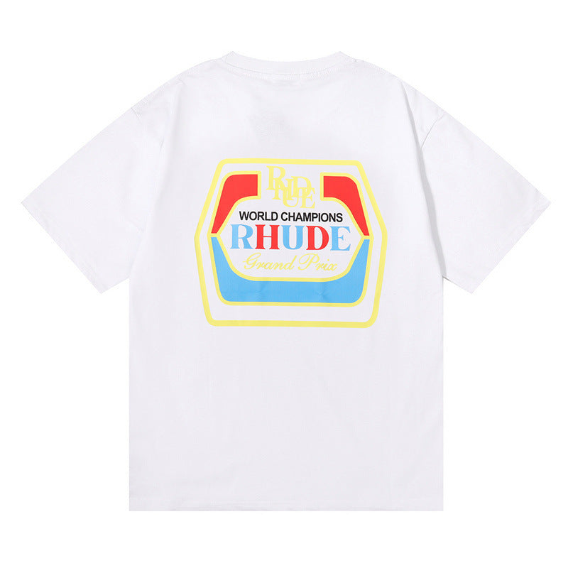 RHUDE micro-label wheat ear letter printing t-shirt RHUDE