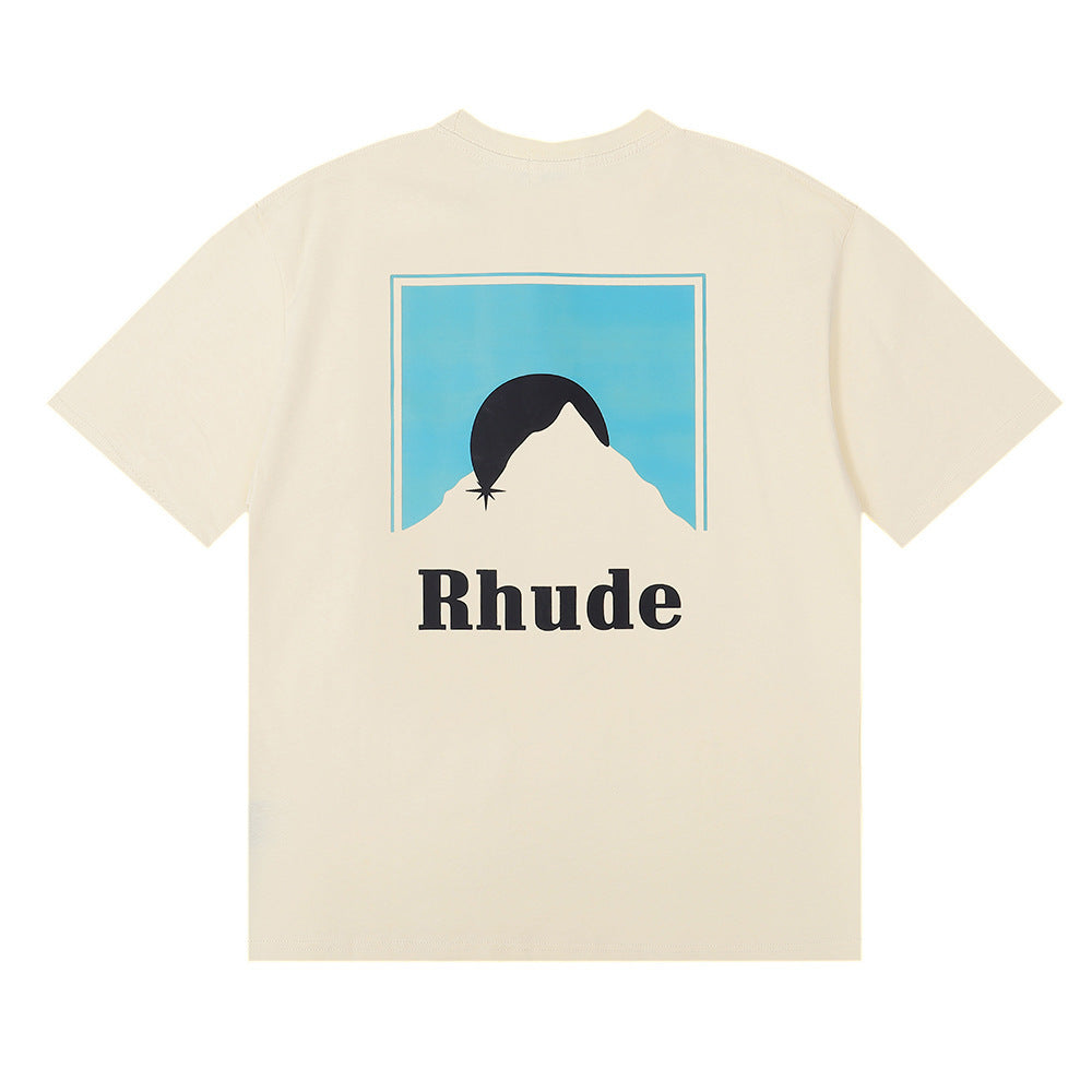RHUDE Sunset Classic Letter Print T-Shirt RHUDE