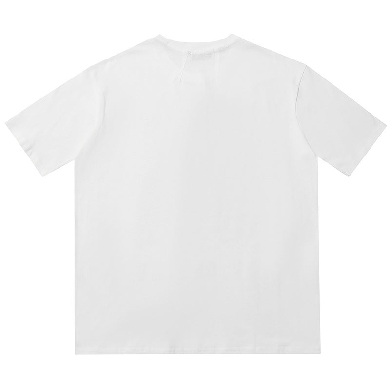 RHUDE Summer Macaw Flower Slogan Short Sleeve T-Shirt RHUDE