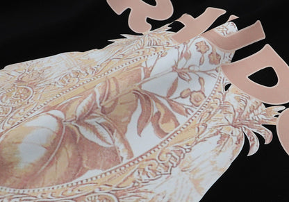 RHUDE letter wheat ear fruit print T-shirts RHUDE
