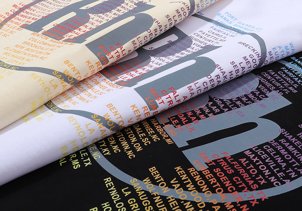RHUDE micro-logo letter racing print T-shirt RHUDE
