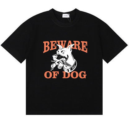 RHUDE Warning Logo Cotton Short-Sleeve T-Shirts RHUDE