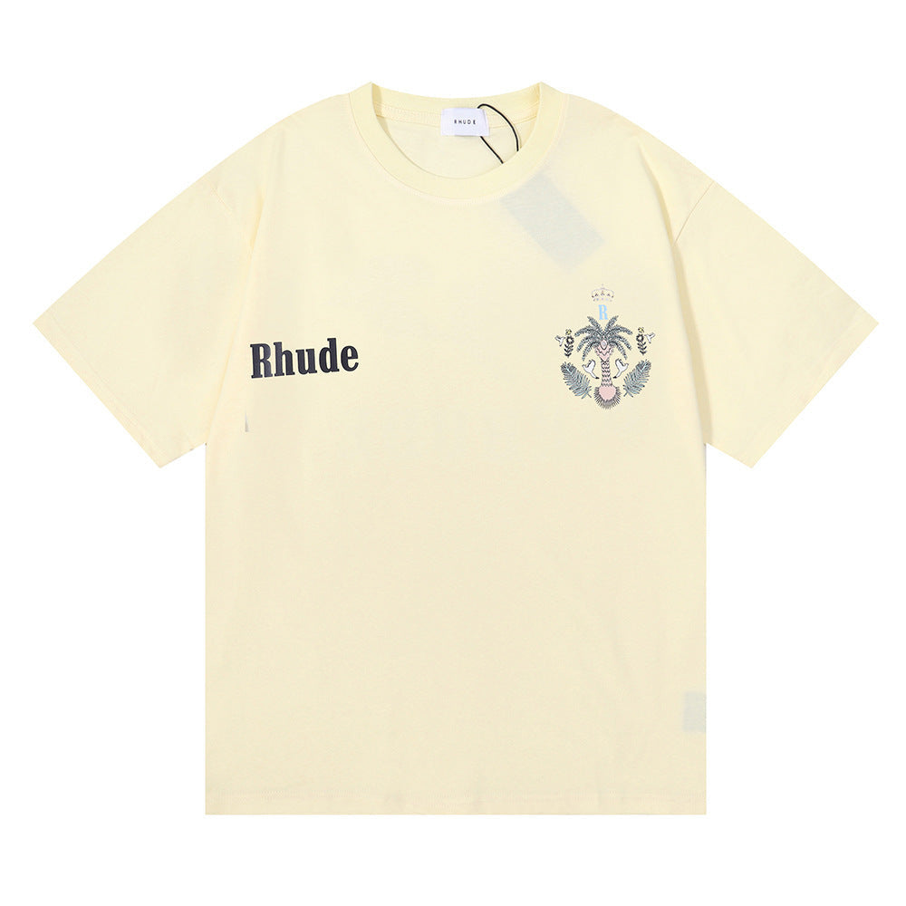 RHUDE island coconut tree print T-Shirts RHUDE