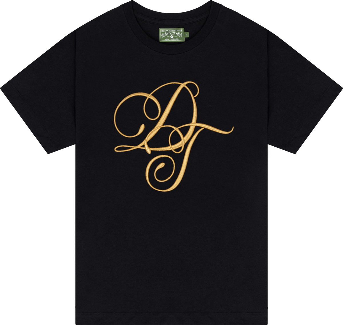Denim Tears Metallic Gold Script Tee DENIM TEARS