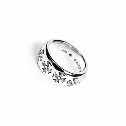 ETCHED PLUS BAND RING 2