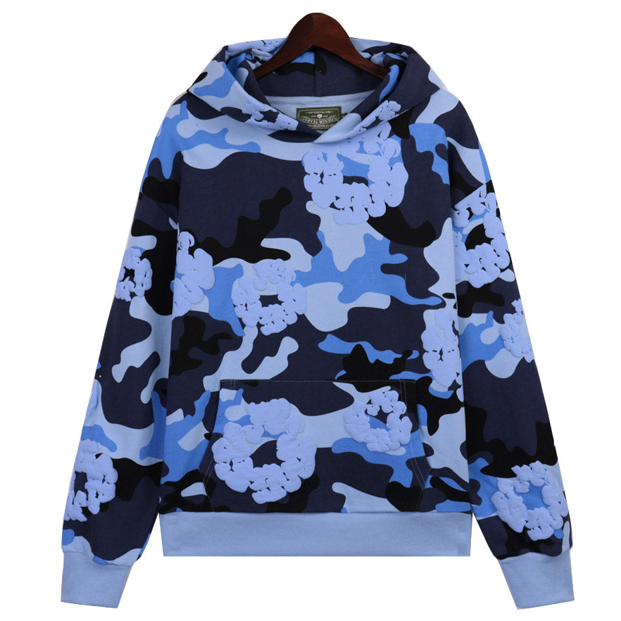 Denim Tears Cotton Wreath Camouflage Hoodie DENIM TEARS