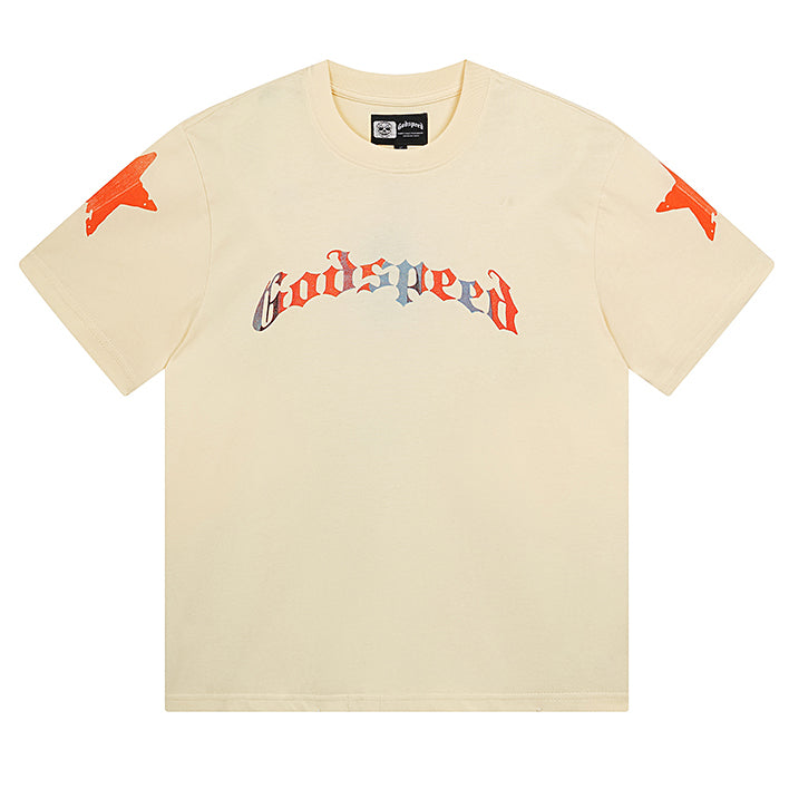 GODSPEED Skeleton Man White Cowboy Hat T-shirt Godspeed